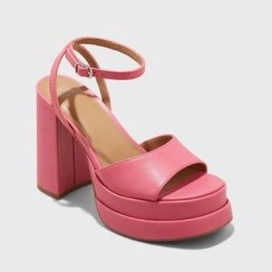 Wild Fable Pink Platform Chunky Heels
